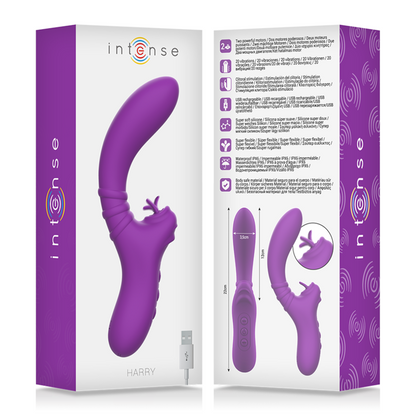 Stimulateur Clitoridien Intense Harry – Vibromasseur Langue Flexible Violet