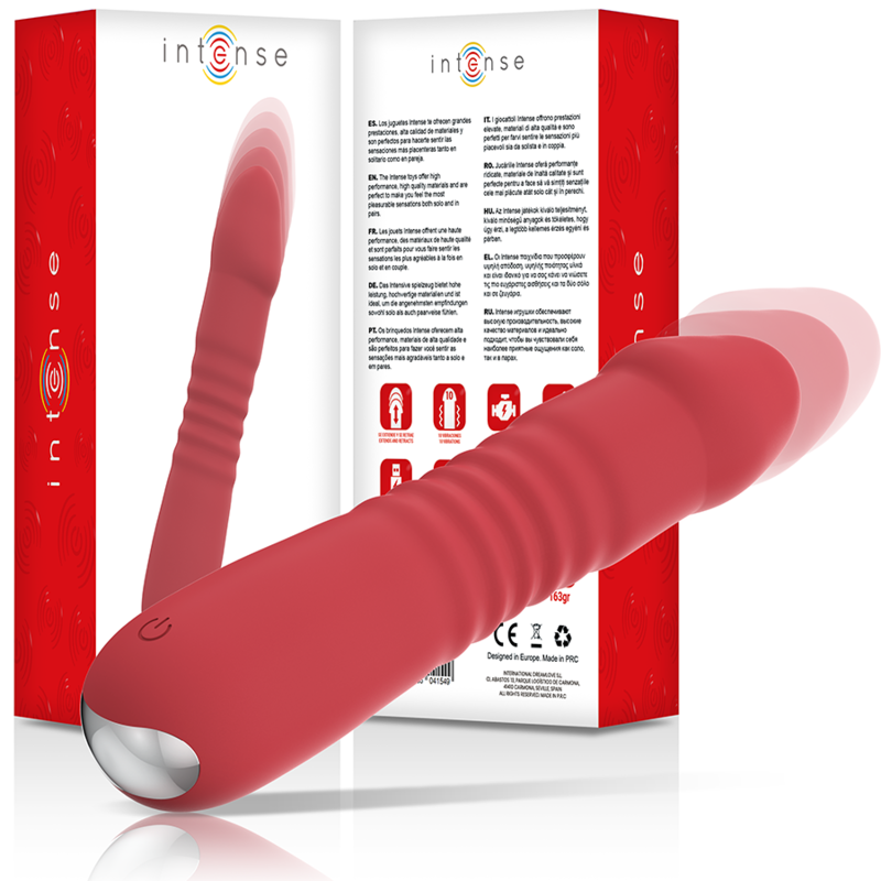 Vibromasseur Intense Juni Up & Down – 10 Vibrations Rouge