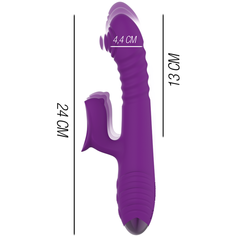 Vibromasseur lapin Intense Fun Iggy Up & Down – Violet