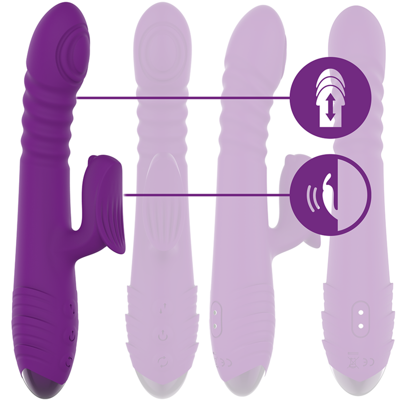 Vibromasseur lapin Intense Fun Iggy Up & Down – Violet