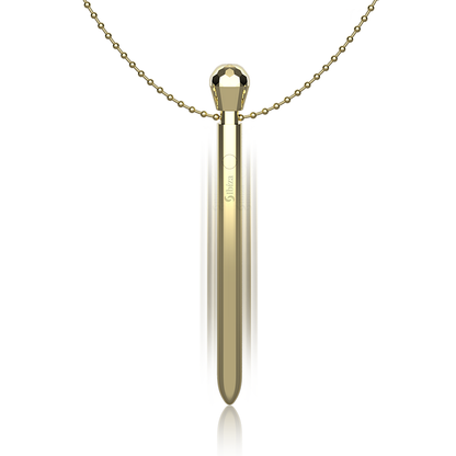 IBIZA - STIMULATEUR DE POCHE CLITO COLLIER CHARGEUR USB 12 MODES DE VIBRATION DORÉ 12,2 X 1,5