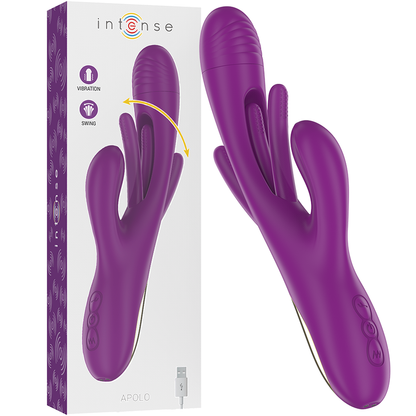 Vibromasseur Multifonction Intense Apolo – 7 Vibrations Langue Oscillante Violet