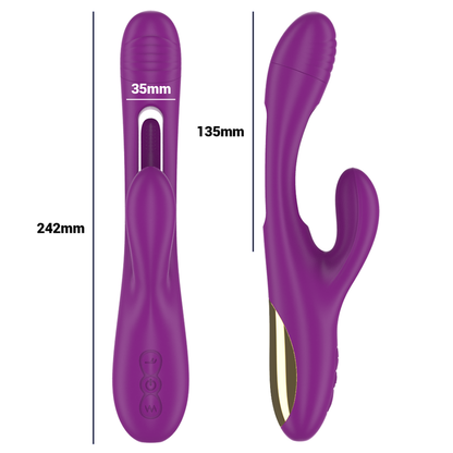 Vibromasseur Multifonction Intense Apolo – 7 Vibrations Langue Oscillante Violet