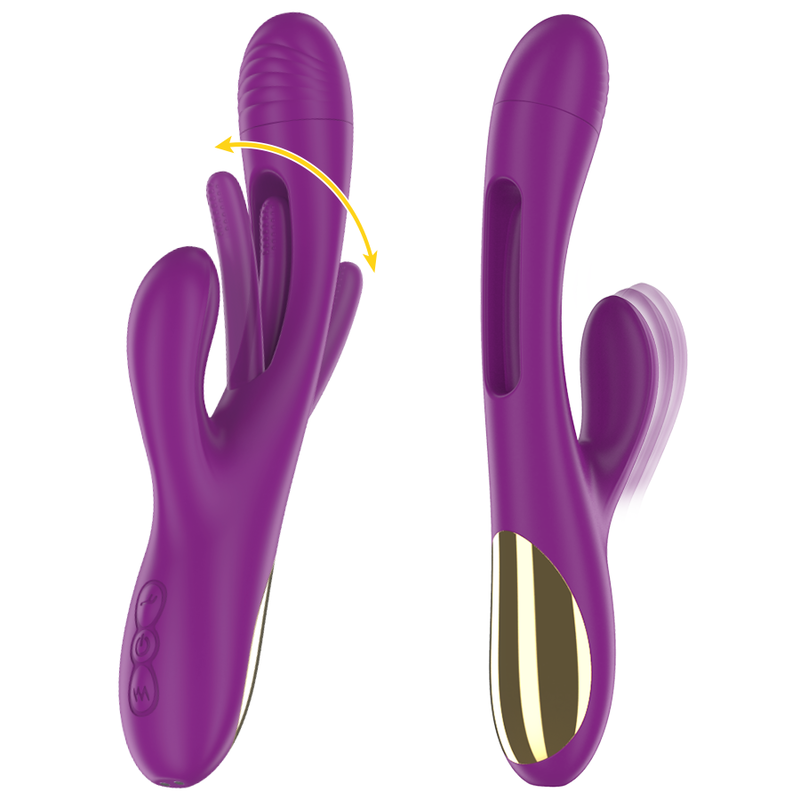 Vibromasseur Multifonction Intense Apolo – 7 Vibrations Langue Oscillante Violet
