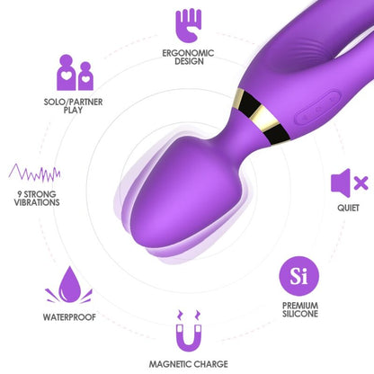 ARMONY - MASSEUR & VIBRATEUR LAPIN VIOLET