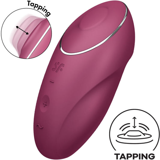SATISFYER - TAP & CLIMAX 1 VIBRADOR LAY-ON ROUGE