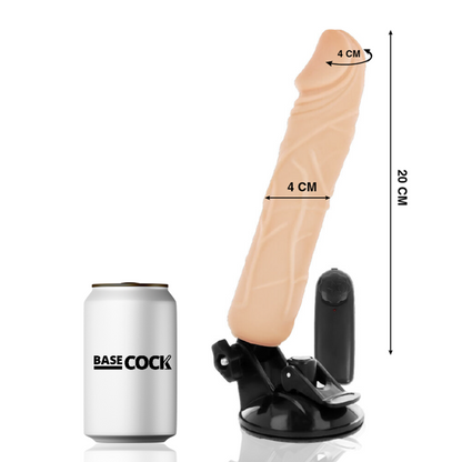 BASECOCK - VIBRATEUR RÉALISTE TÉLÉCOMMANDE NATUREL 20 CM -O- 4 CM