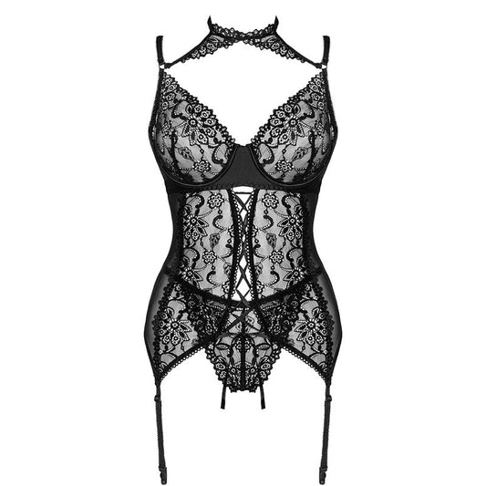 LIVCO CORSETTI FASHION - GIELLANDRA FOR THE SENSES COLLECTION CORSET + PANTY NOIR