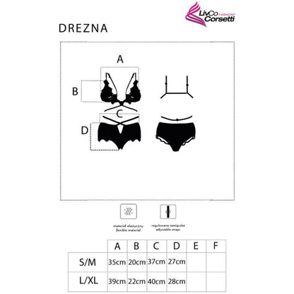 LIVCO CORSETTI FASHION - DREZNA LC 90733 SUJETADOR + PANTY NOIR