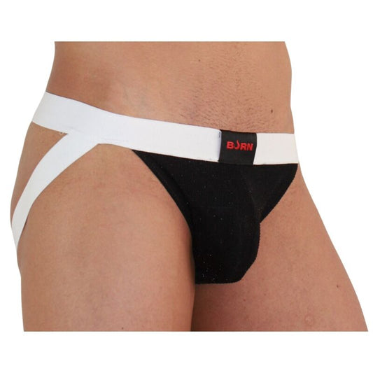 BURN - 004 JOCK BRILLANTE NOIR / BLANC S