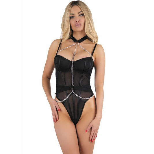 LIVCO CORSETTI FASHION - RUBIKA LC XG079 BODY CON GARGANTILLA NOIR S