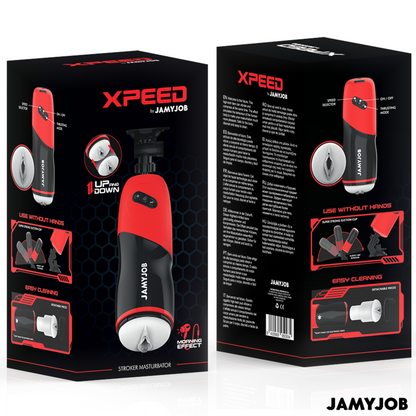 JAMYJOB - MASTURBATEUR VAGIN AUTOMATIQUE XPEED 5 MODES DE POUSSÉE ET EFFET SONORE