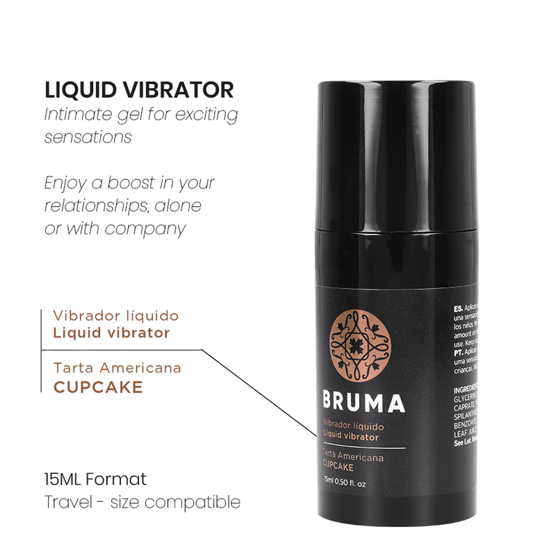 BRUMA - VIBRATEUR LIQUIDE ULTRA GLISSANT CUPCAKE 15 ML
