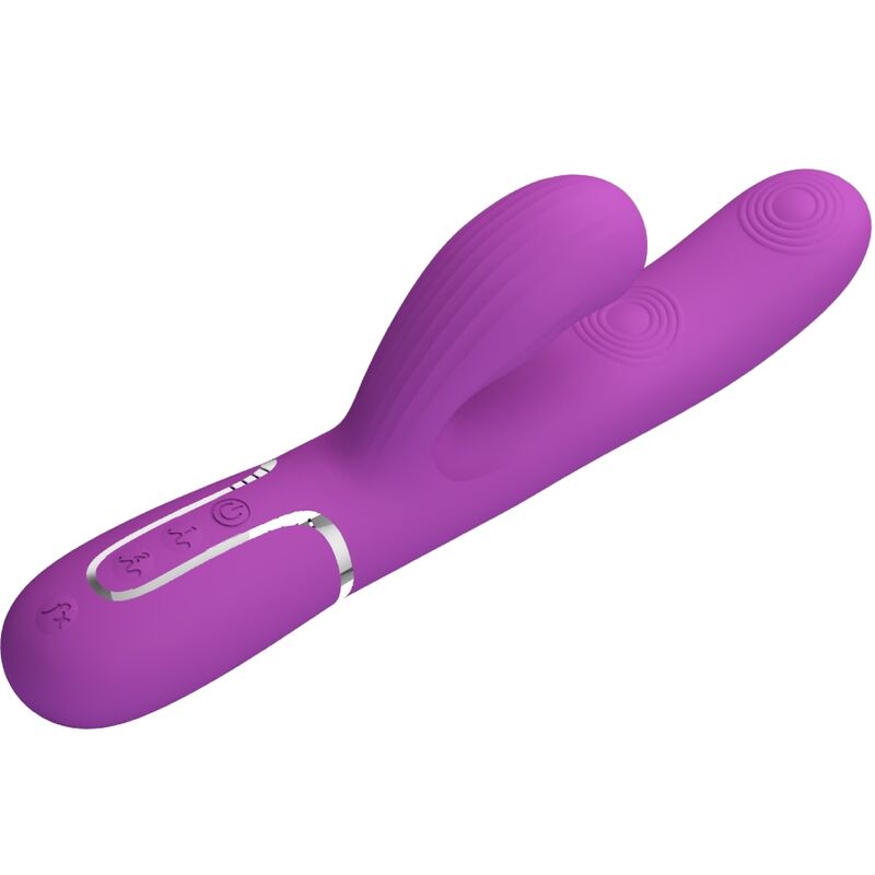 Vibromasseur Lapin Pretty Love Perlita 3 en 1 – Violet