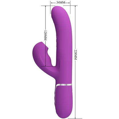 Vibromasseur Lapin Pretty Love Perlita 3 en 1 – Violet