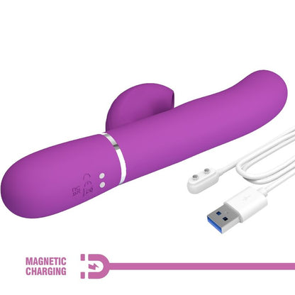 Vibromasseur Lapin Pretty Love Perlita 3 en 1 – Violet