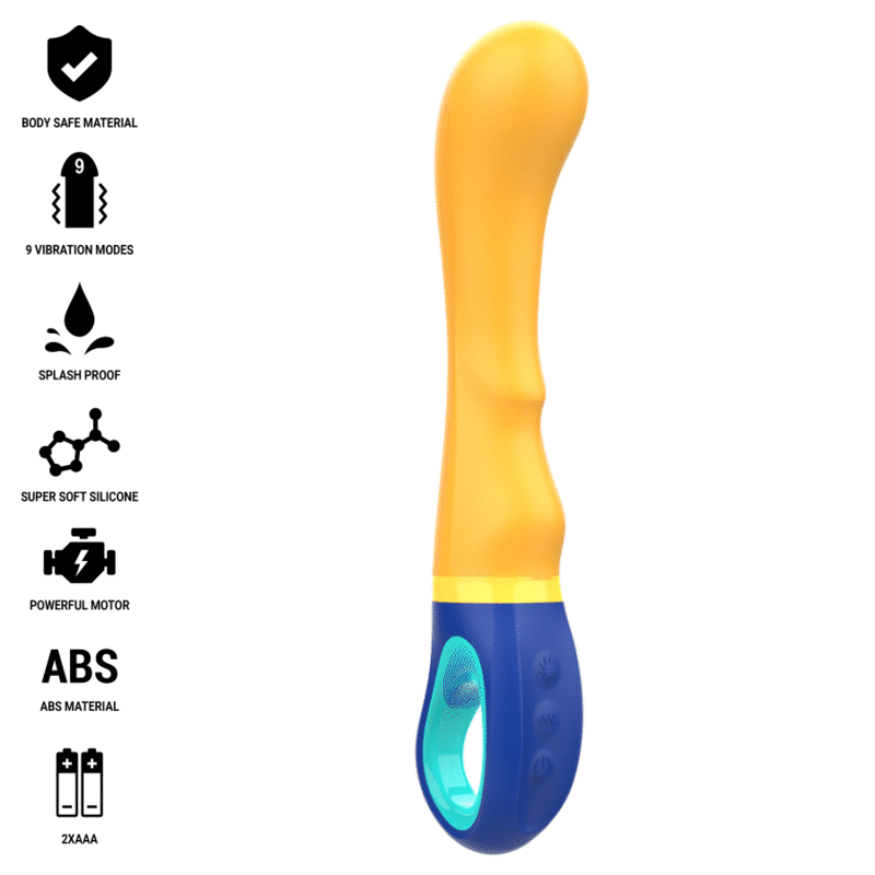 Vibromasseur Point G Intense Shaggy – Jaune Ergonomique