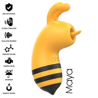 Stimulateur clitoridien Intense Maya Abeille – Jaune et noir