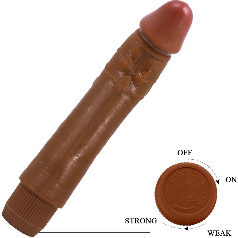 Vibromasseur Réaliste Baile Dybbuk – 24 cm Mulâtre