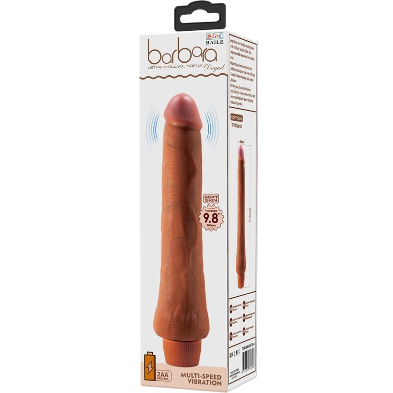 Vibromasseur Réaliste Baile Dryade – 25 cm Mulâtre