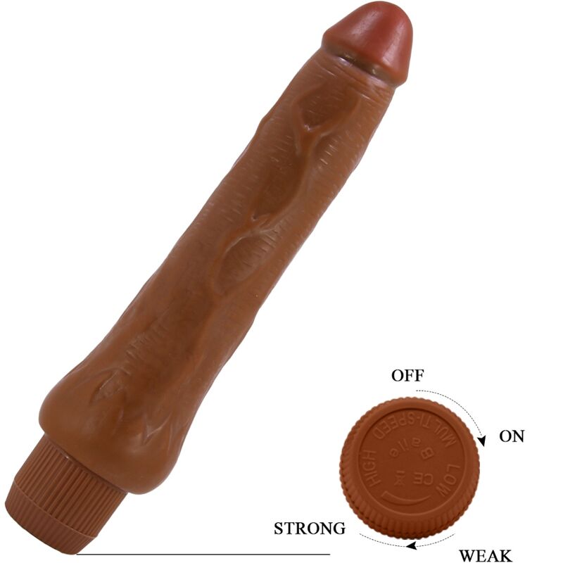 Vibromasseur Réaliste Baile Dryade – 25 cm Mulâtre