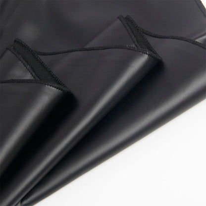 SUBBLIME - 955380 ROBE À BRETELLES EN CUIR NOIR L/XL