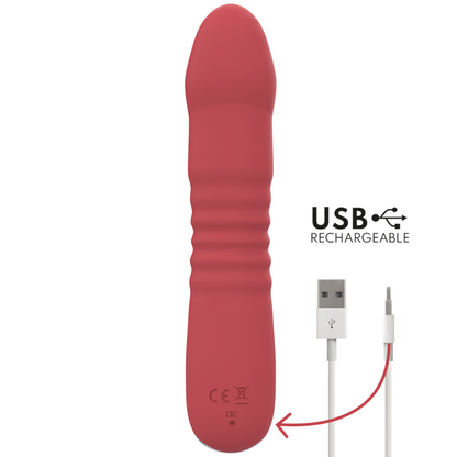 Vibromasseur Intense Juni Up & Down – 10 Vibrations Rouge