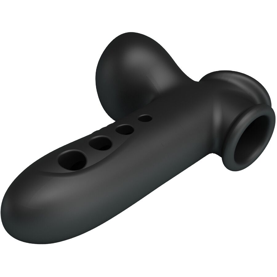 Manchon Pénien Pretty Love Crâne Airbag – Silicone Gonflable Noir