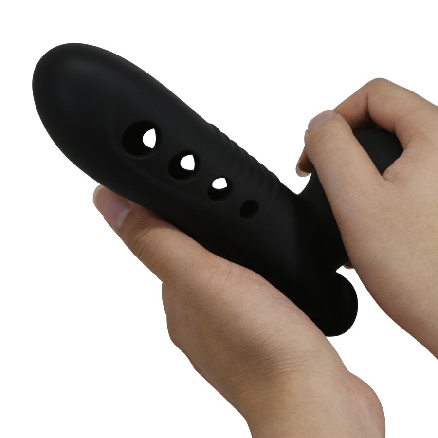 Manchon Pénien Pretty Love Crâne Airbag – Silicone Gonflable Noir