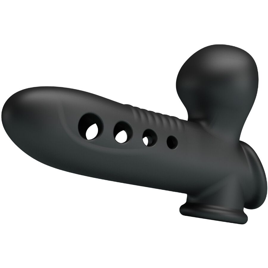 Manchon Pénien Pretty Love Crâne Airbag – Silicone Gonflable Noir