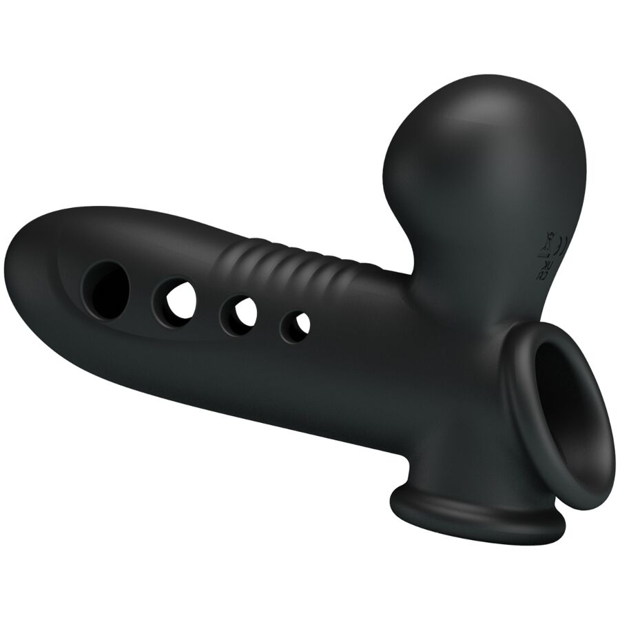 Manchon Pénien Pretty Love Crâne Airbag – Silicone Gonflable Noir