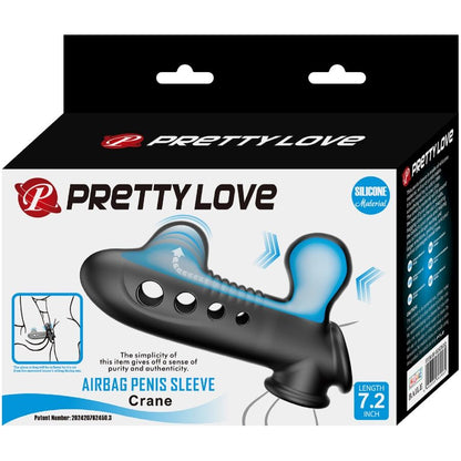 Manchon Pénien Pretty Love Crâne Airbag – Silicone Gonflable Noir