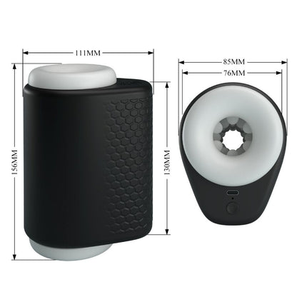 PRETTY LOVE - MASTURBATEUR POUR HOMME DJ GIRL AVEC VIBRATION 5 RÉGLAGES NOIR