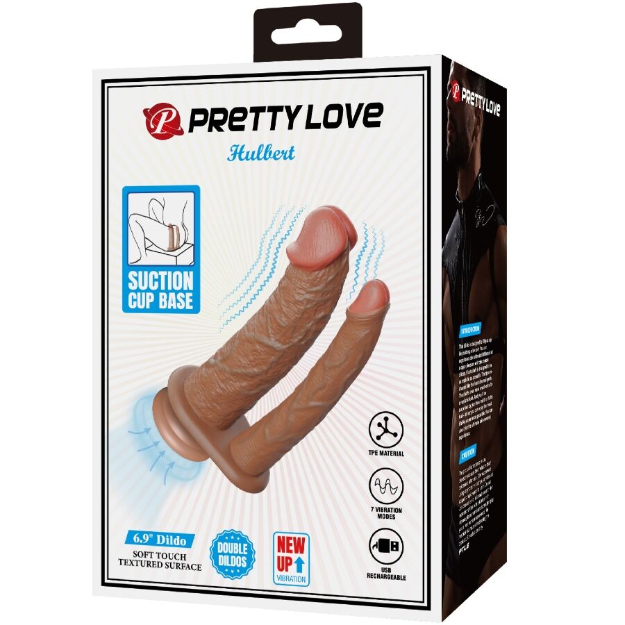 Vibromasseur Réaliste Pretty Love Hulbert – Double Gode Mulatto