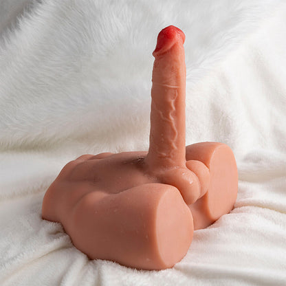 XISE - PEEL DILDO ASS MASTURBATEUR RÉALISTE À PILULE AVANT AVEC POUSSE 17,5 CM