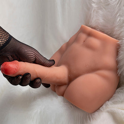 XISE - PEEL DILDO ASS MASTURBATEUR RÉALISTE À PILULE AVANT AVEC POUSSE 17,5 CM