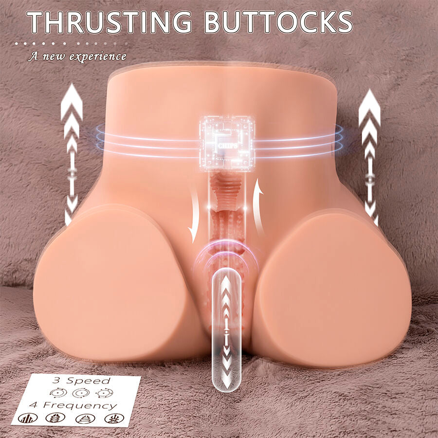 XISE - ETHEL MASTURBATEUR VAGINAL RÉALISTE À VIBRATION MULTI-POSITIONS
