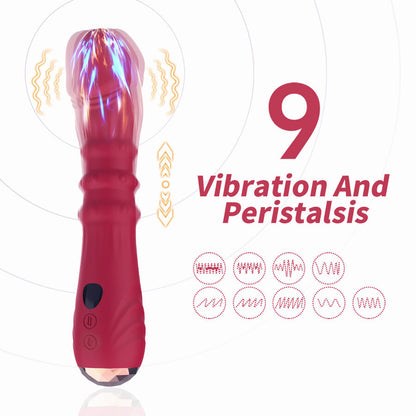 ARMONY - DILDO VIBRATEUR POINT A THERMO-RÉGLABLE ROUGE
