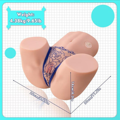 XISE - MAYA MASTURBATEUR RÉALISTE AVEC VIBRATION ET SUCCION VAGIN ET ANUS 4,5 KG