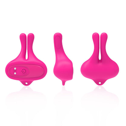 ARMONY - PINCES À TÉTONS MAGNÉTIQUES VIBRATOIRES EN FORME DE LAPIN ROSE