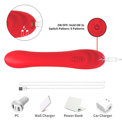 ARMONY - VIBRATEUR À LANGUE OSCILLANTE ROUGE