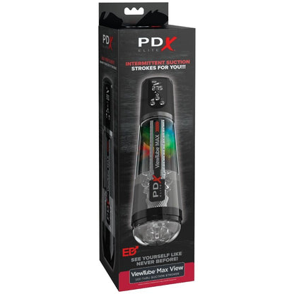 PDX ELITE - VIEWTUBE MAX VIEW MASTURBATEUR AUTOMATIQUE AVEC ASPIRATION TRANSPARENTE