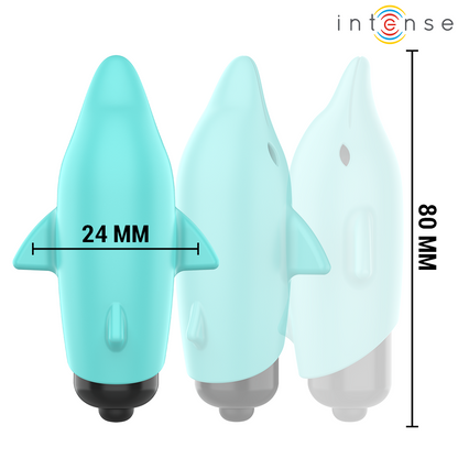 INTENSE - ECHO BALLE VIBRANTE BLEU DAUPHIN 8 X 4,7 CM