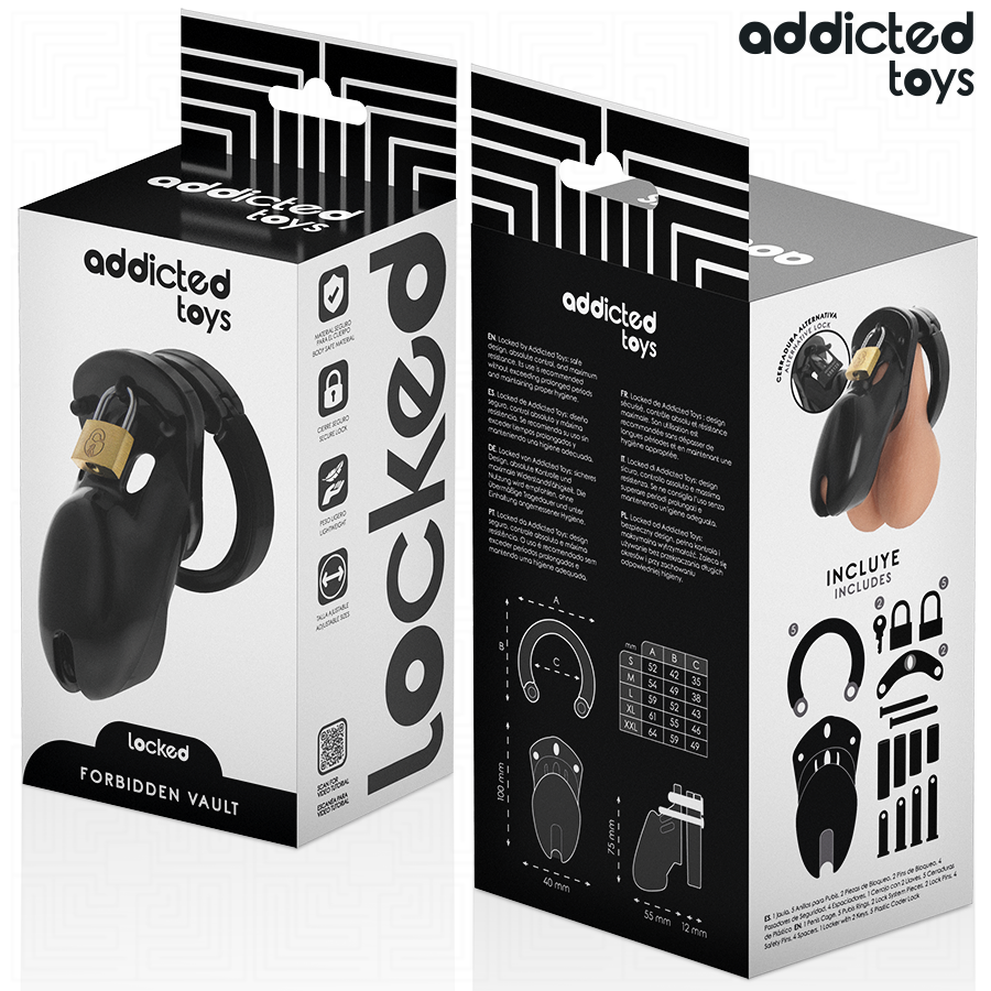 ADDICTED TOYS LOCKED - CAGE À PÉNIS INTERDITE 10 CM