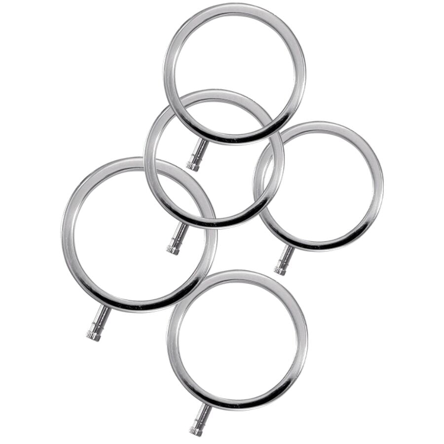 ELECTRASTIM - ELECTRARINGS ANNEAUX PÉNIS EN MÉTAL PACK DE 5