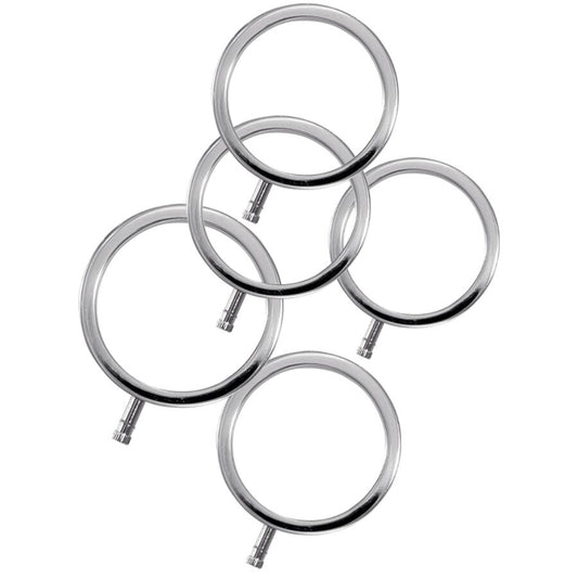 ELECTRASTIM - ELECTRARINGS ANNEAUX PÉNIS EN MÉTAL PACK DE 5