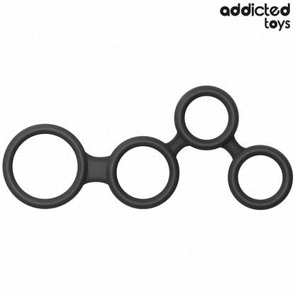 ADDICTED TOYS - ANNEAU PÉNIS AVEC SÉPARATEURS POUR TESTICULES