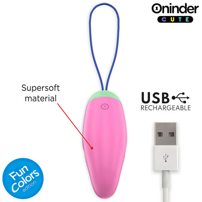 ONINDER CUTE - ŒUF EN SILICONE VIBRANT ET ROTATIF À 360° - APPLICATION MONDIALE GRATUITE