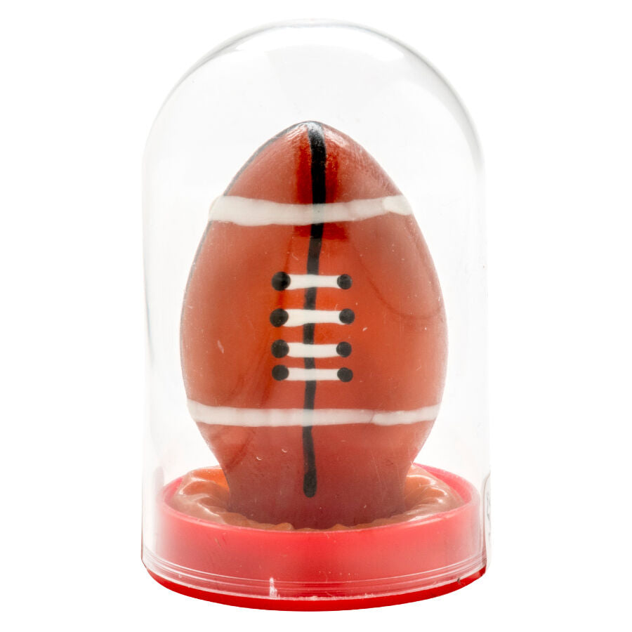 CONDOMERIE - PRÉSERVATIFS FANTAISIE PEINTS À LA MAIN BALLON DE RUGBY