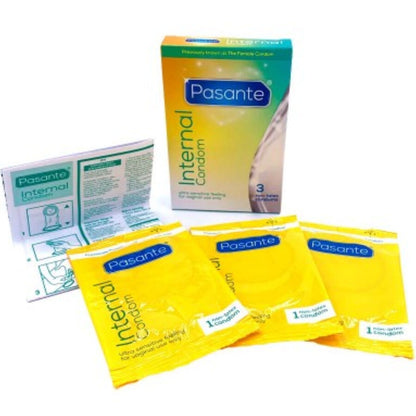 PASANTE - INTERNE PRÉSERVATIF SANS LATEX 3 UNITÉS